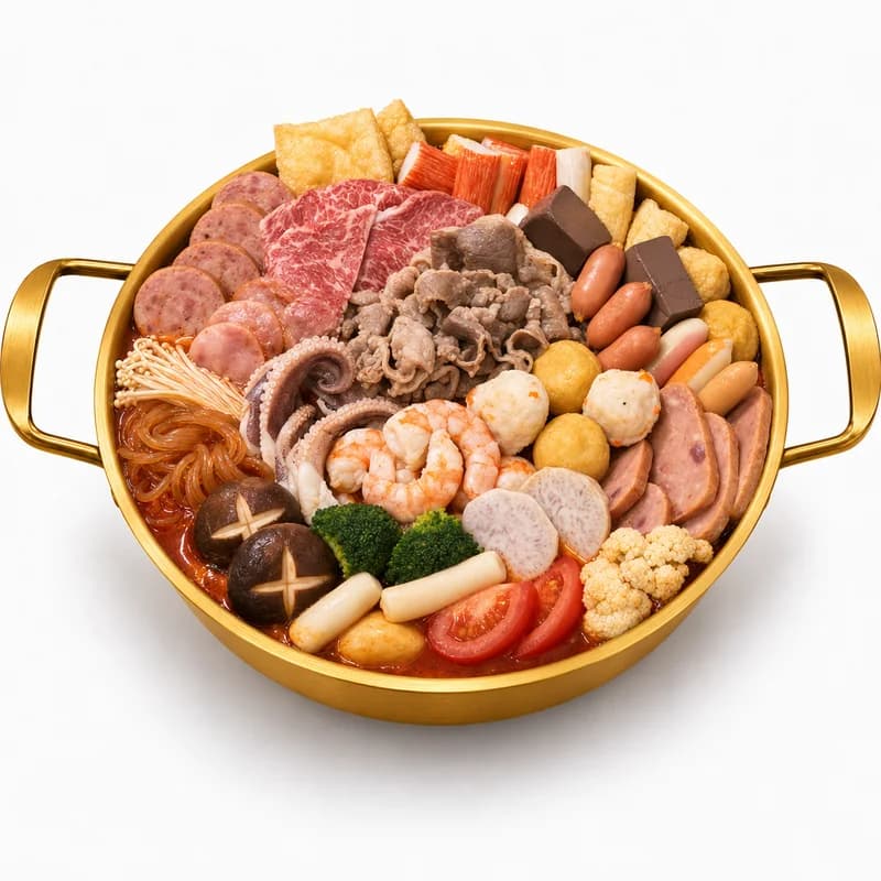 Emperor Bowl — a heaped gold pot of malatang for two